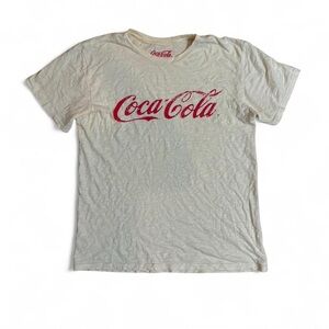 Coca-Cola T Shirt Cream with Red Logo